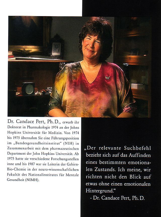 Candace b pert ist eine der pionierinnen der neuen wissenschaft Candace b pert ist eine der pionierinnen der neuen wissenschaft